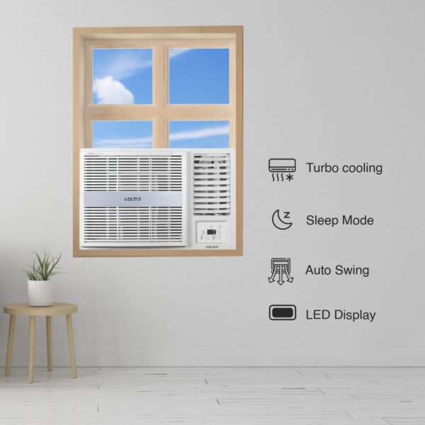 Voltas 1 Ton 3 Star, Fixed Speed Window AC (Copper, Turbo Mode, 2023 Model, 123 Vectra Platina, White) - Image 4