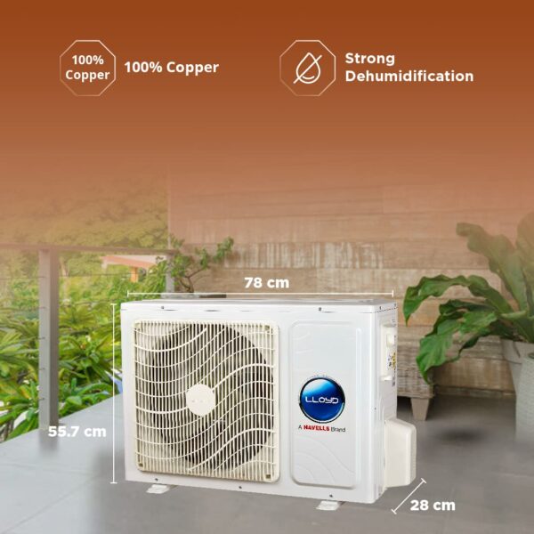 Lloyd 1.5 Ton 3 Star Inverter Split AC (5 in 1 Convertible, Copper, Anti-Viral + PM 2.5 Filter, White, GLS18I3FWAMC) - Image 6