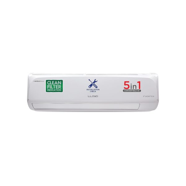 Lloyd 1.5 Ton 3 Star Inverter Split AC (5 in 1 Convertible, Copper, Anti-Viral + PM 2.5 Filter, White, GLS18I3FWAMC)