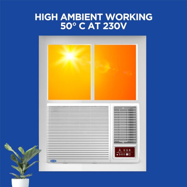 Carrier 1.5 Ton 3 Star Fixed Speed Window AC( Copper,High Density Filter for Dust Filtration, 2Way Air Directional Control, 2023 Model,Estra DX -CAW18SC3R32F0,White) - Image 4